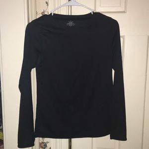 Basic Plain Black Long Sleeve